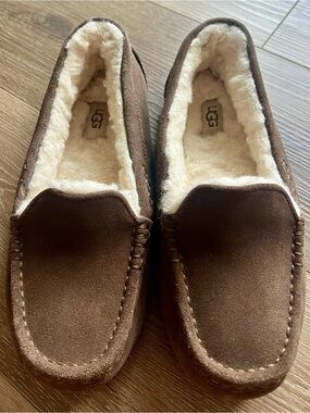 UGG | Ansley Espresso Suede Shearling Moccasin Slippers Women’s 9 EU 40
